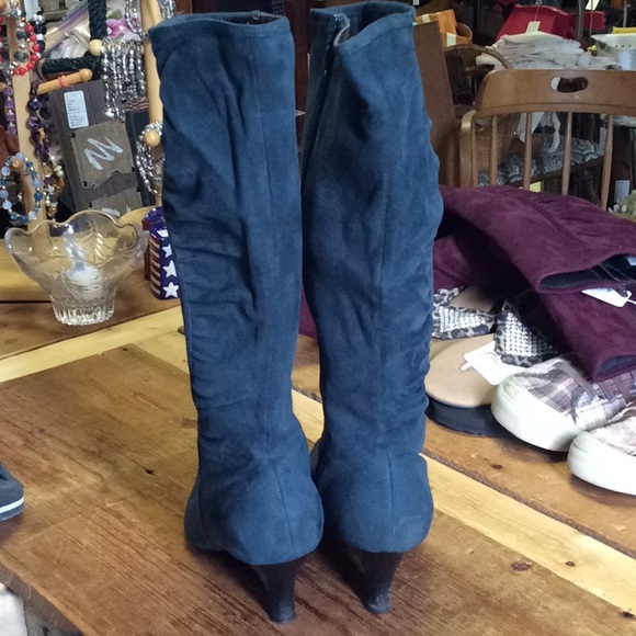 Teal Suede Boots - Picture 3 of 6